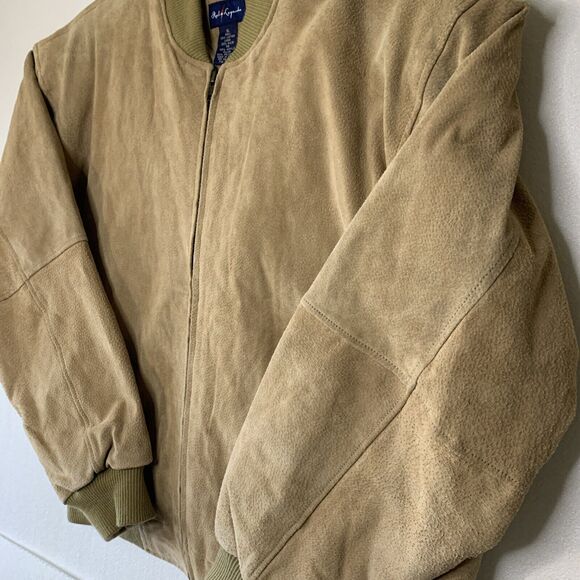 Reel Legends Men Leather Bomber Jacket Country Western Cowboy Soft Rodeo XL 100% - Picture 3 of 16